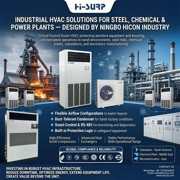 철강, 화학 및 발전소용 산업용 HVAC 솔루션 - Ningbo Hicon Industry에서 설계